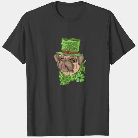 Funny Dog Irish Clover Patrick's Day Green Shamroc T-shirt