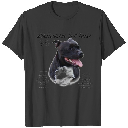 Staffordshire Bull Terrier History Design T-shirt