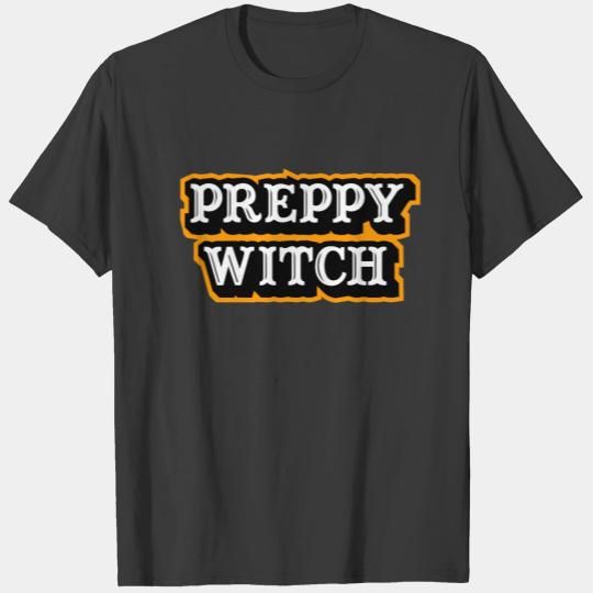Preppy Witch Halloween Typography T-shirt