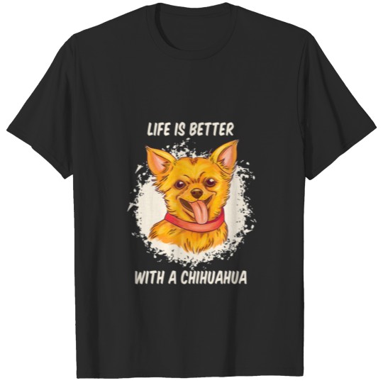 Discover Life Is Better With A Chihuahua Dog Breed Cartoon T-shirt