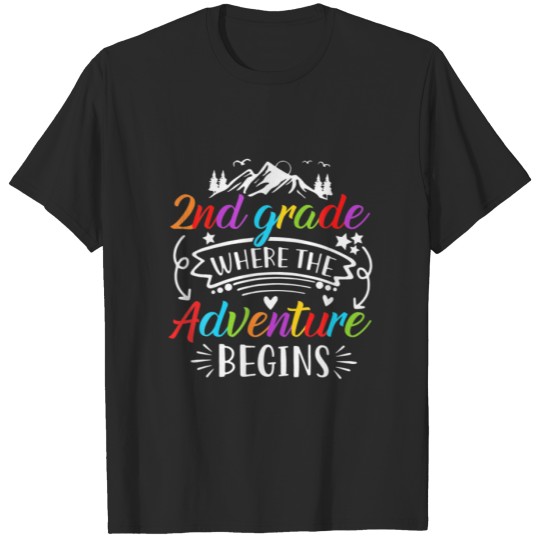 Discover 2Nd Grade Where The Adventure Begins Back To Shool T-shirt