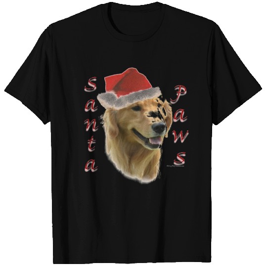 Golden Retriever Santa Paws T-shirt