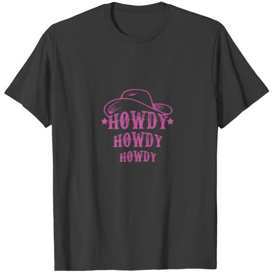 Womens Howdy Space Cow T-shirt