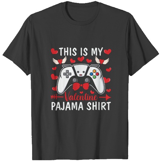 Discover This Is My Valentine Pajama Video Game Valentine's T-shirt