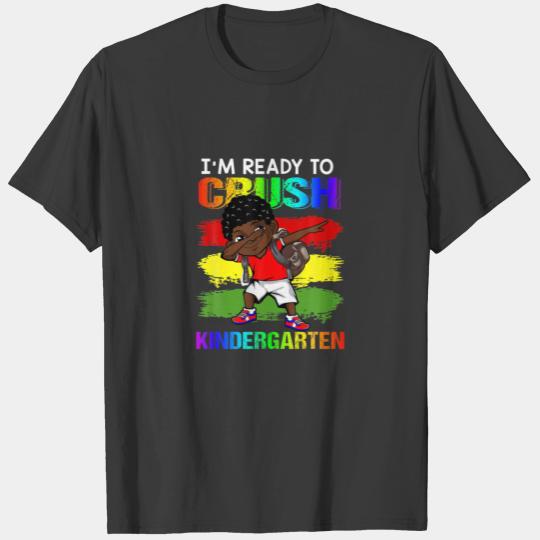 I'm Ready To Crush Kindergarten Black Boy Back To T-shirt