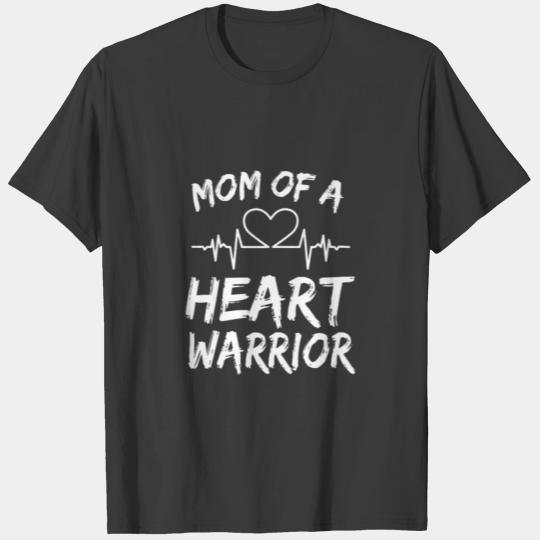 Womens Mom Of A Heart Warrior Heart Disease Awaren T-shirt