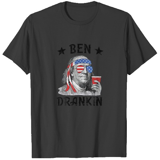 Merica Ben-Drankin Happy 4Th Of July Indepence-Day T-shirt
