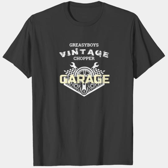 Greasyboys or Any Name Chopper Garage Wrenches T-shirt