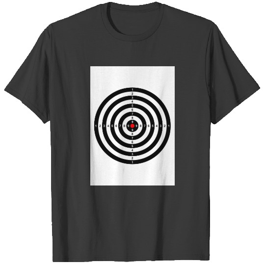 gun shooting range bulls eye target symbol T-shirt