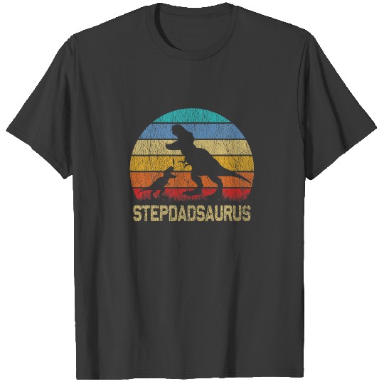 Stepdadsaurus T Rex Dinosaur Stepdad Saurus Family T-shirt