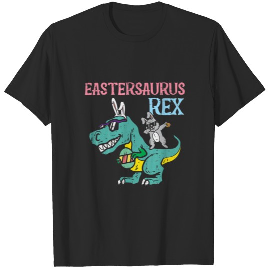 Discover Kids Eastersaurus Rex Trex Bunny Dab Easter Boys K T-shirt