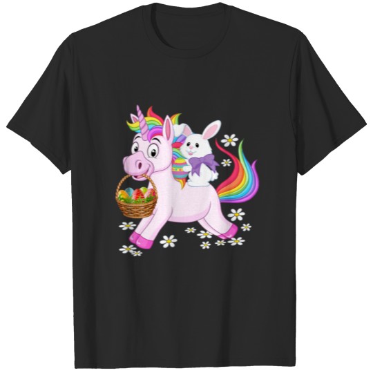 Discover Easter Day Bunny Riding Unicorn Girls Toddler East T-shirt