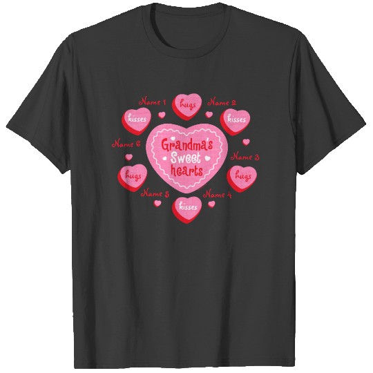 Grandma's Sweethearts Personalized Petite T-shirt