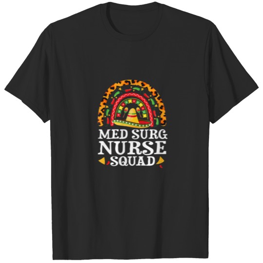 Discover Med Surg Nurse Squad Cinco De Mayo Rainbow Leopard T-shirt
