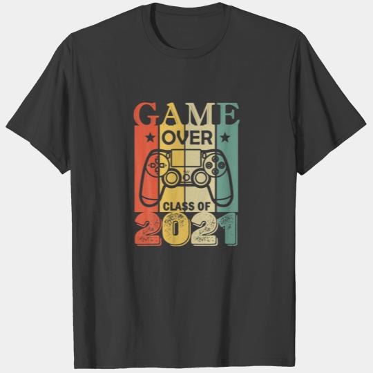 Senior 2021 Video Game Graduation Game Over Class T-shirt