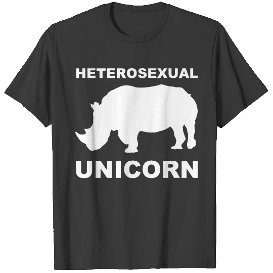 Heterosexual Unicorn Rhinoceros Funny T-shirt