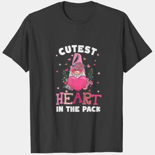 Cutest Heart In The Pack Gnome Valentine Couple Pa T-shirt