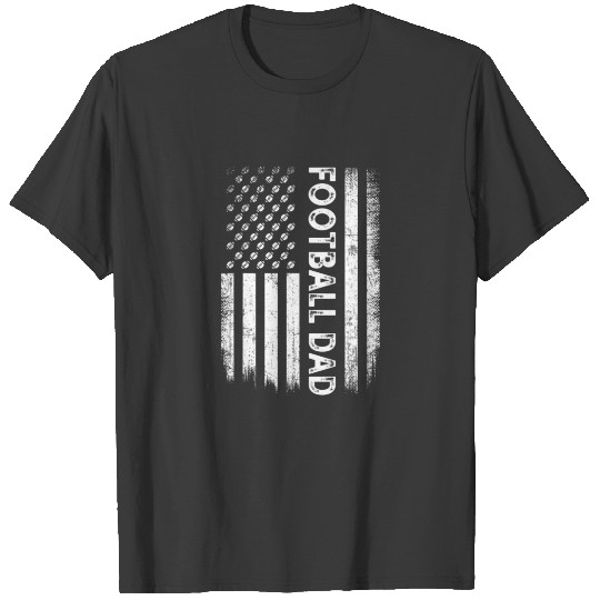 Discover Vintage Football Dad USA Flag Retro Fathers Day Da T-shirt