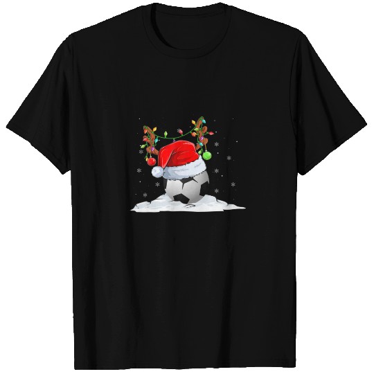 Funny Christmas Soccer Reindeer T-shirt