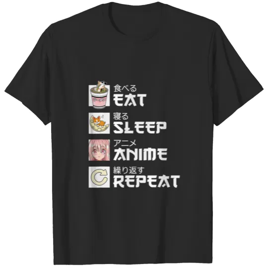 Discover Eat Sleep Anime Repeat , Anime Manga S Gifts T-shirt