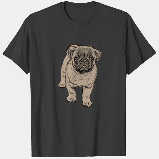 Cute Pug Men's Polo  - Navy T-shirt