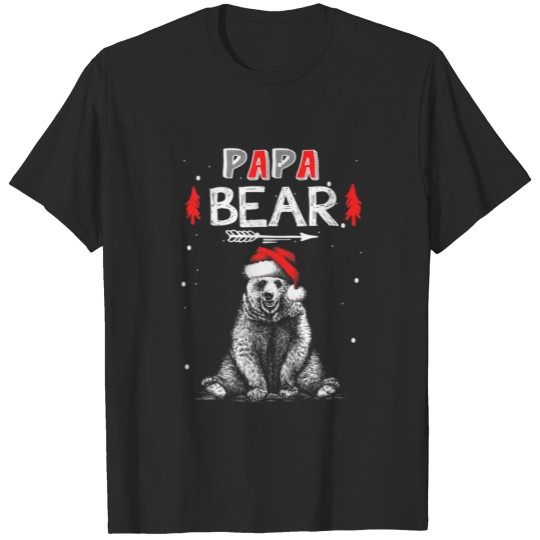 Papa Bear For Dad Xmas Christmas Family Matching C T-shirt
