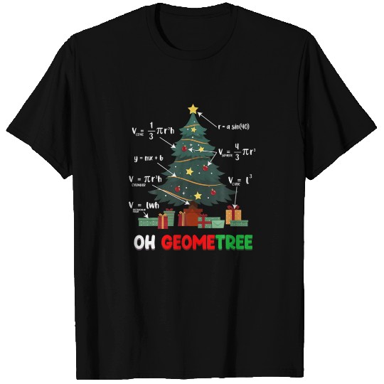 Oh Geometree Geometry Math Science Teacher Christm T-shirt