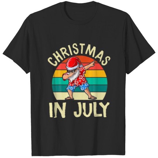 Discover Dabbing Santa Christmas In July Summer Hawaiian Lo T-shirt