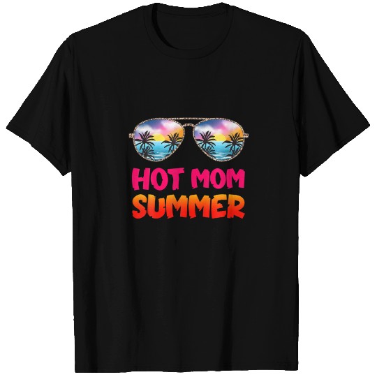 Hot Mom Summer Beach Leopard Sunglasses Mother's D T-shirt