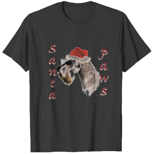 Miniature Schnauzer Santa Paws T-shirt