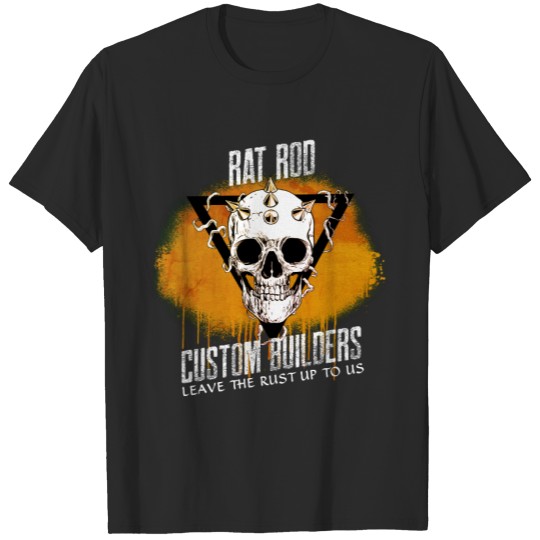 Discover Rat Rod Custom Builders Rusty Skeleton Scary T-shirt