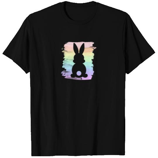 Rainbow Stripe Bunny Mommy And Me Matching Easter T-shirt