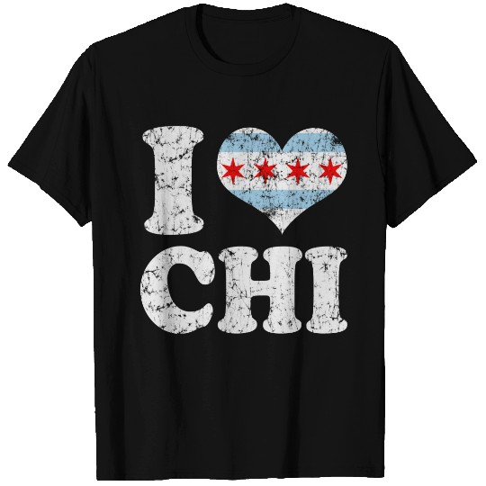 I heart Chicago Flag CHI T-shirt
