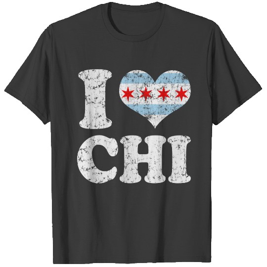 I heart Chicago Flag CHI T-shirt