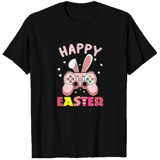 Video Game Easter Boys Girls Bunny Gaming Controll T-shirt