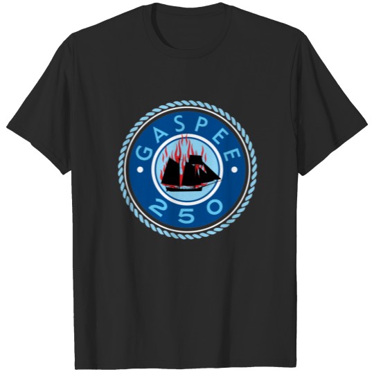 Gaspee250 Nautical Circle for Dark Bkgd T-shirt