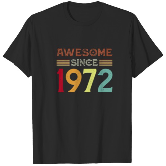 50 Year Old Gifts Vintage 1972 50Th Birthday T-shirt