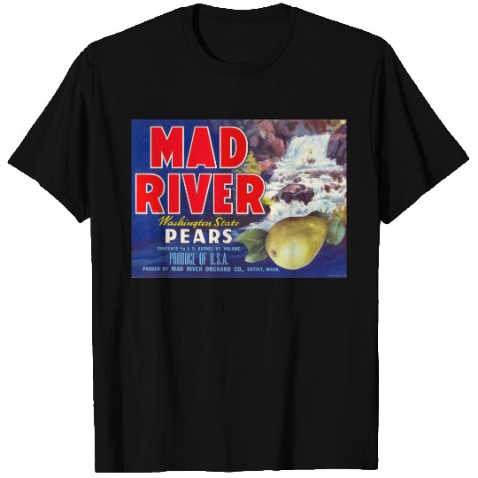 Mad River Pears - Vintage Fruit Crate Label T-shirt