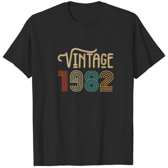 Vintage Retro T S Born In 1982 40Th Birthday Celeb T-shirt