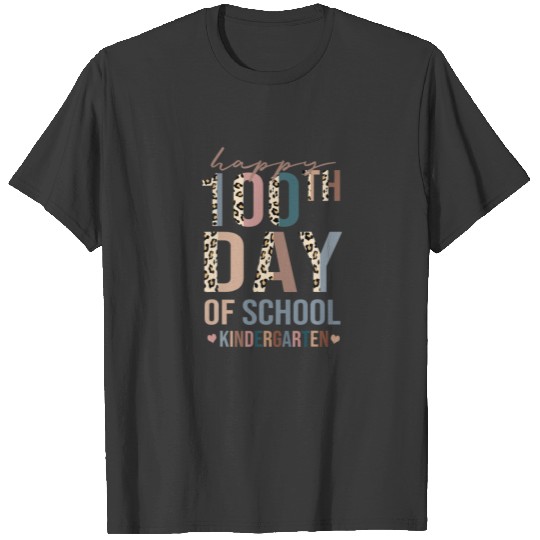 Boho Leopard 100 Days Smarter Kindergarten Teacher T-shirt