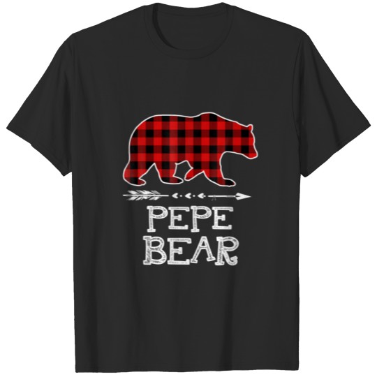 Discover Funny Pepe Bear Matching Family Christmas Bear Red T-shirt
