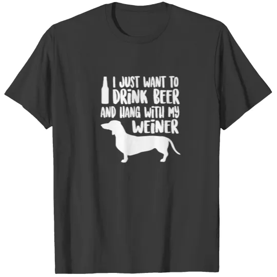 WEINER DOG , Drink Beer T-shirt