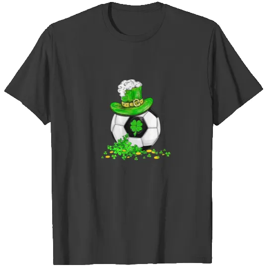 Funny St. Patricks Day Irish Soccer Shamrock Lover T-shirt