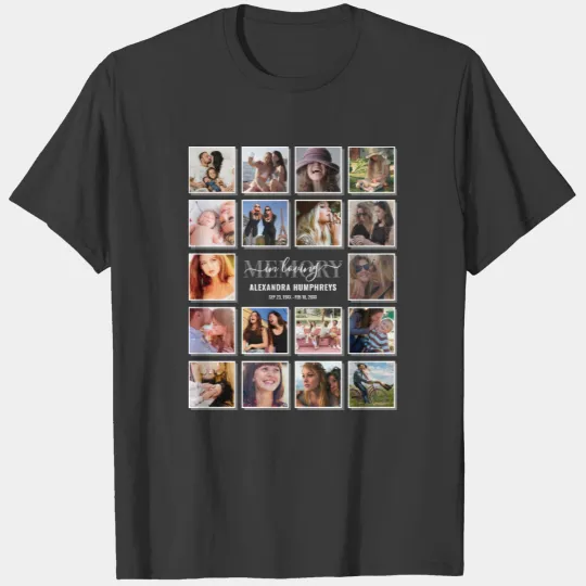 18 Picture In Loving Memory Funeral T-shirt