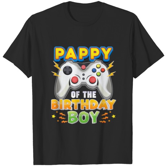 Discover Pappy Of The Birthday Boy Matching Family Video Ga T-shirt