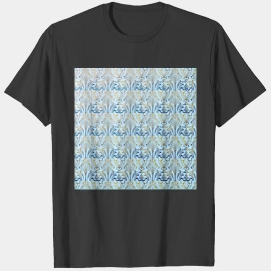 Grey,blue Art nouveau,floral,pattern,belle Epoque Polo T-shirt