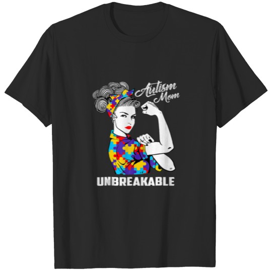 Discover Autism Mom Unbreakable T Autism Awareness Gift T-shirt