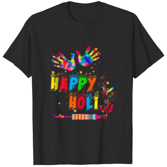 Discover Womens Happy Holi Festival India Hindu Spring 2022 T-shirt
