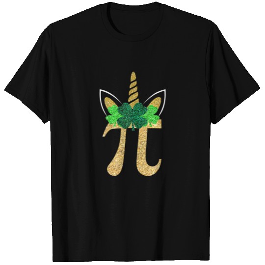 Unicorn Pi Day Shamrock Happy St Patricks Day T-shirt