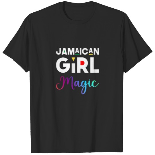 Discover Womens Jamaican Girl Magic Black Pride Jamaican Pr T-shirt